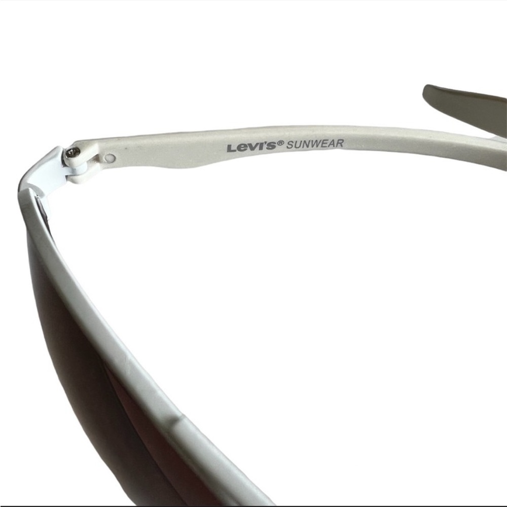 LEVI’S Aviator Sunglasses White Gradient Brown Lens - Picture 14 of 16